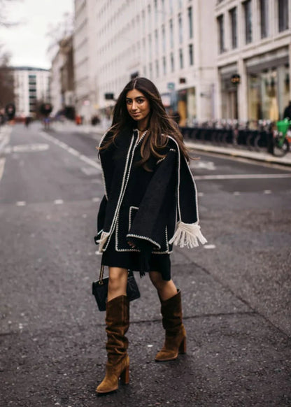 Keyra - luksuriøs jakke med tørklæde