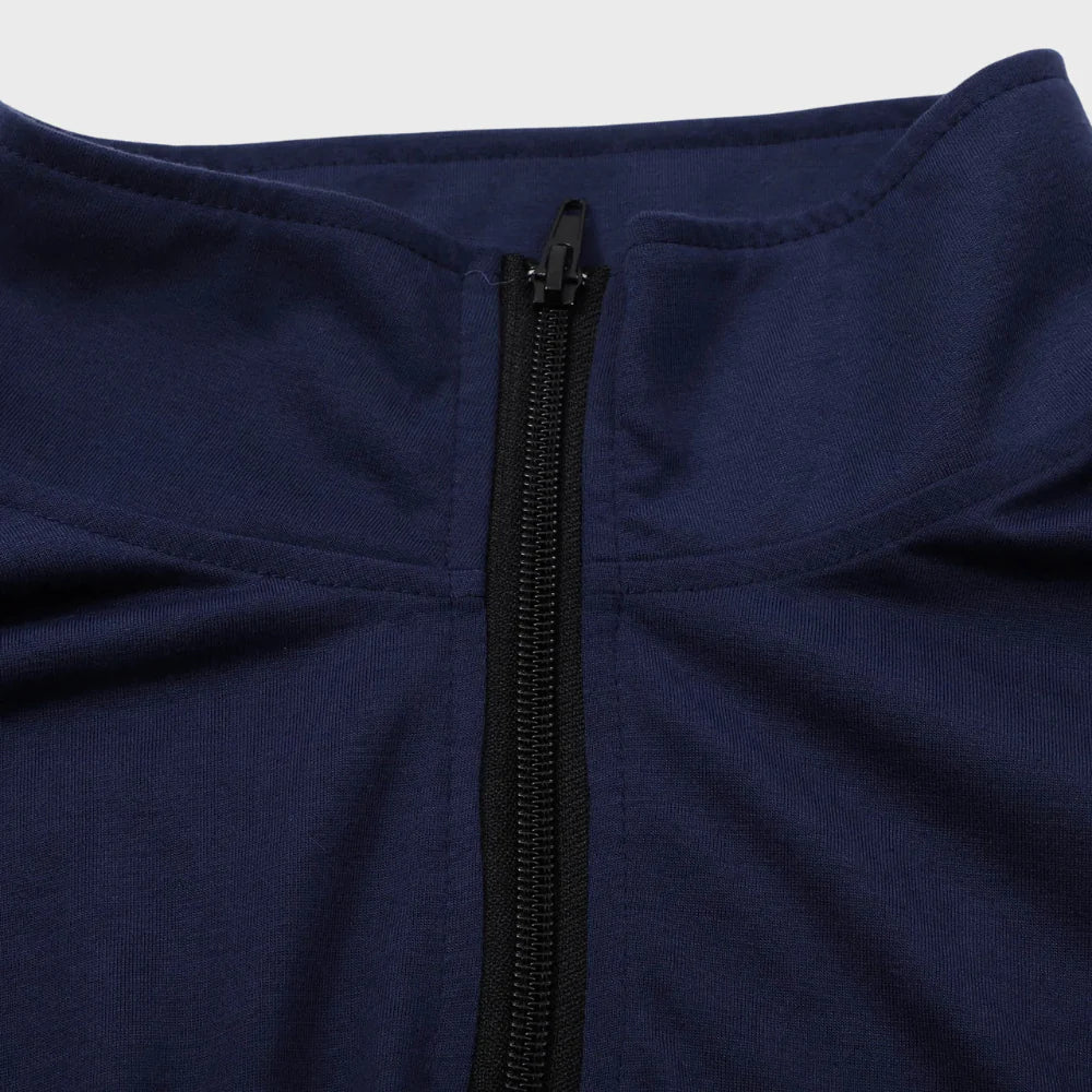 Varm herresweater med lynlås