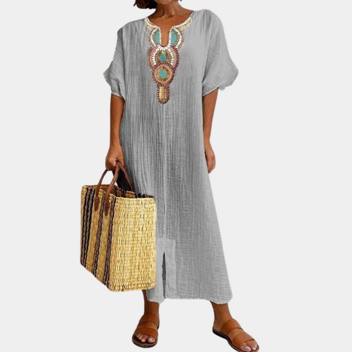 Afslappet boho damekjole