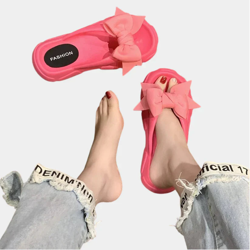 Damonie | Elegante dametøfler med sløjfedetalje