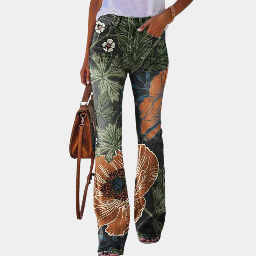 Rosmunda - trendy, udspændte damejeans med moderigtige knapper