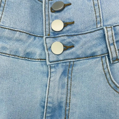 Trendy revnede højtaljede jeans til kvinder - elizabete kollektion