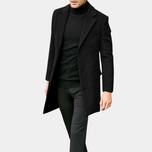 Stilfuld lang herrefrakke for et elegant look