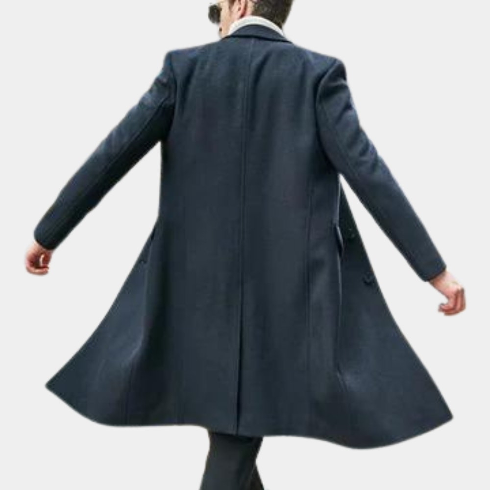 Stilfuld lang herrefrakke for et elegant look