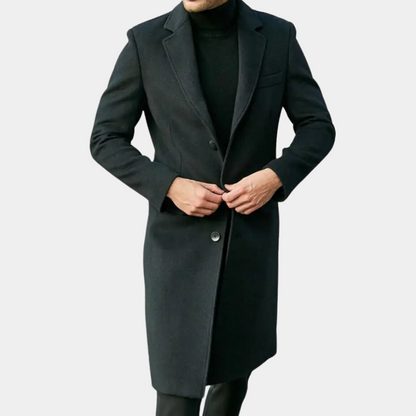 Stilfuld lang herrefrakke for et elegant look
