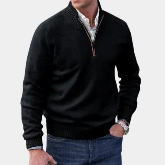 Stilfuld pullover med lynlås til mænd