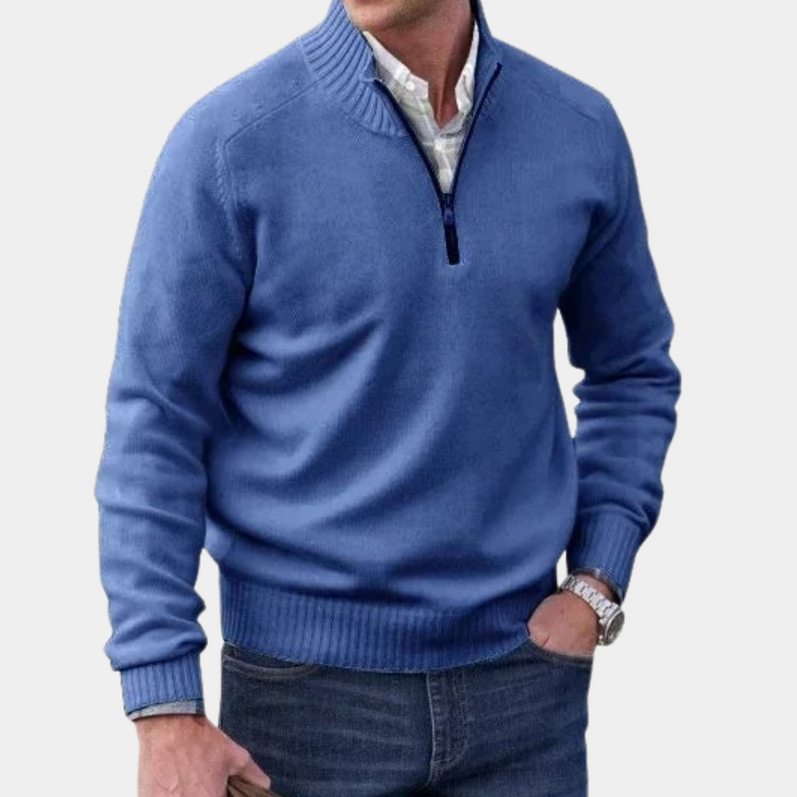 Stilfuld pullover med lynlås til mænd