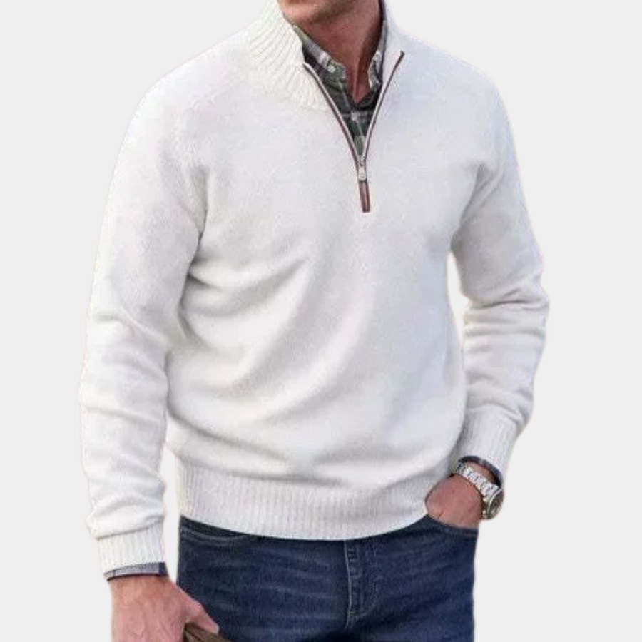 Stilfuld pullover med lynlås til mænd