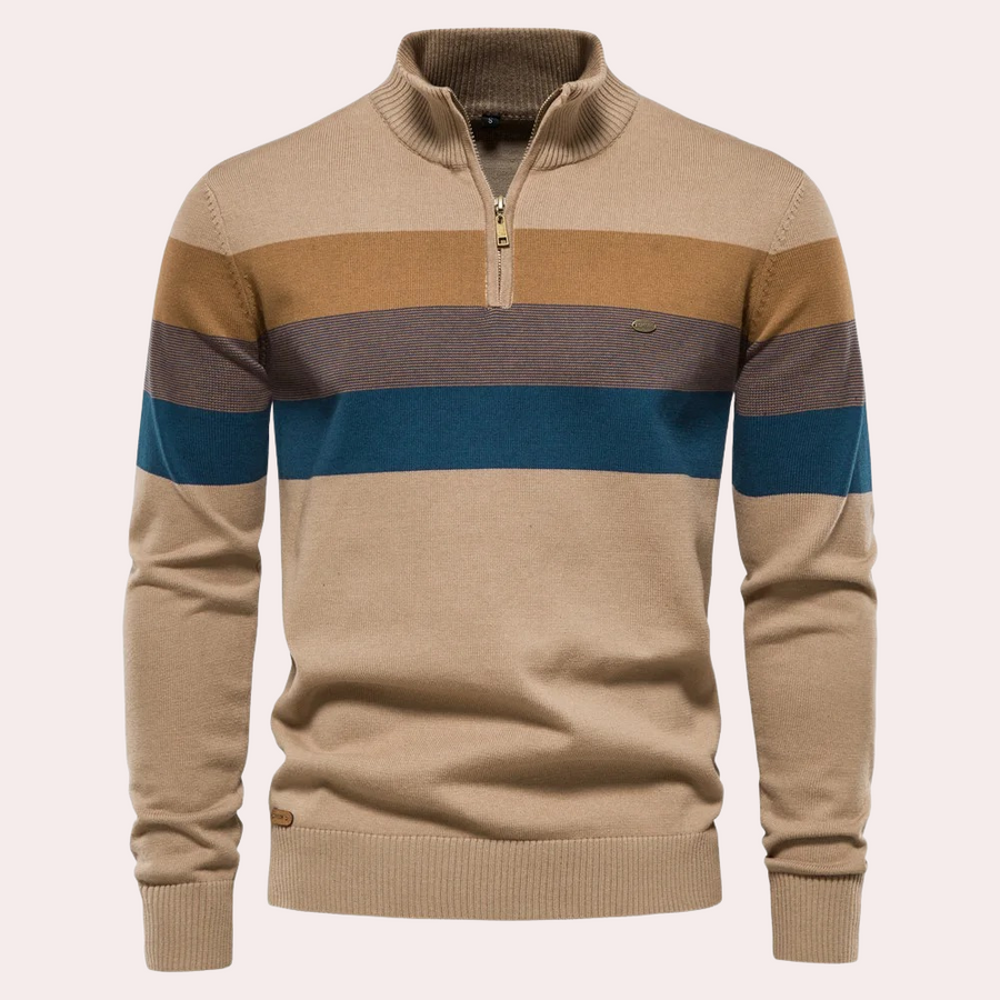 Calvin | trendy stribet herresweater