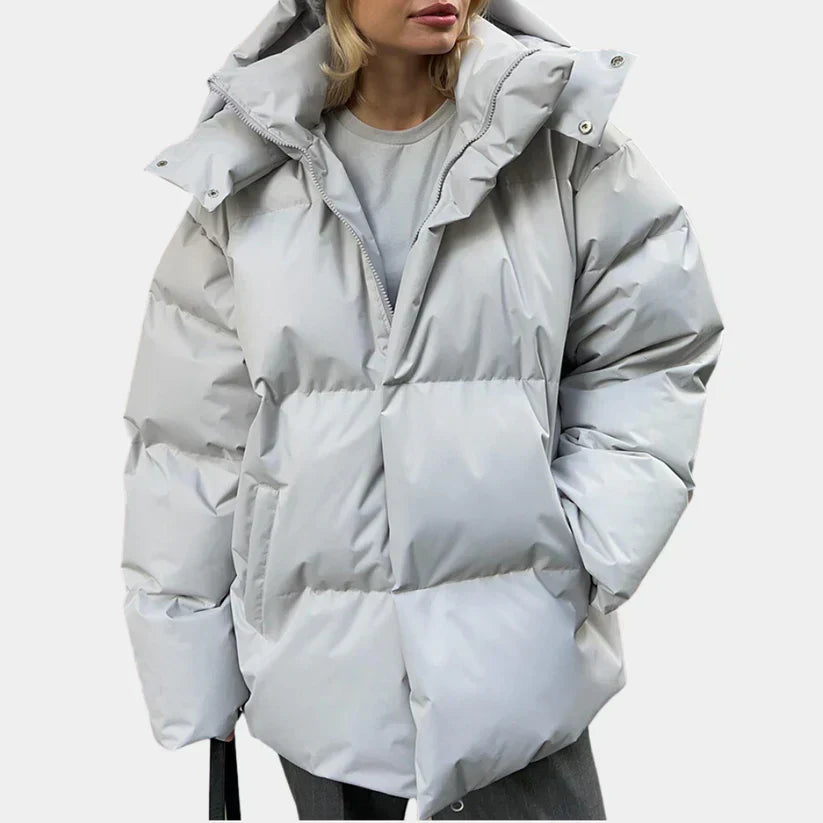 Ingrid – oversized pufferjakke med vandafvisende overflade