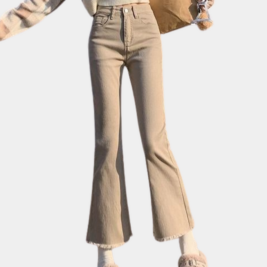 Trendige damen-flared jeans