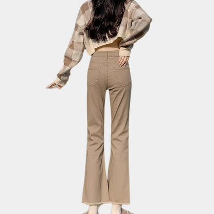Trendige damen-flared jeans