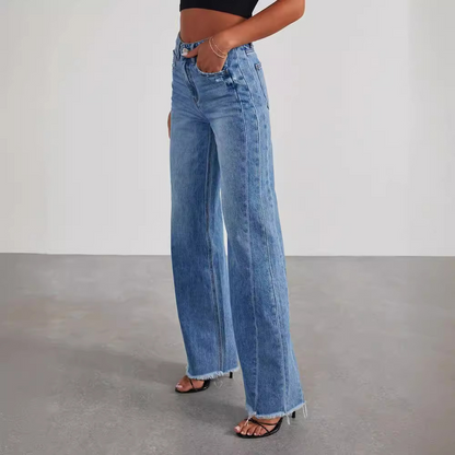 Stilfulde højtaljede casual jeans til kvinder