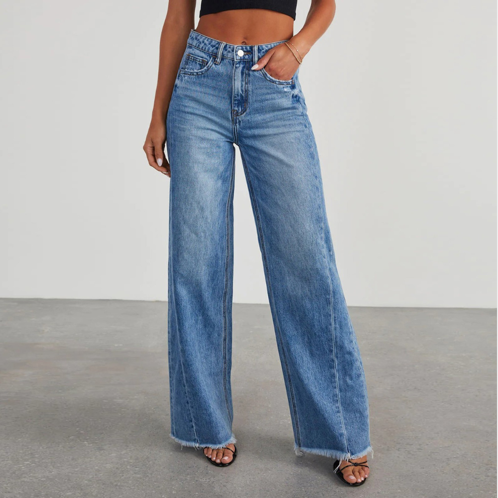 Stilfulde højtaljede casual jeans til kvinder