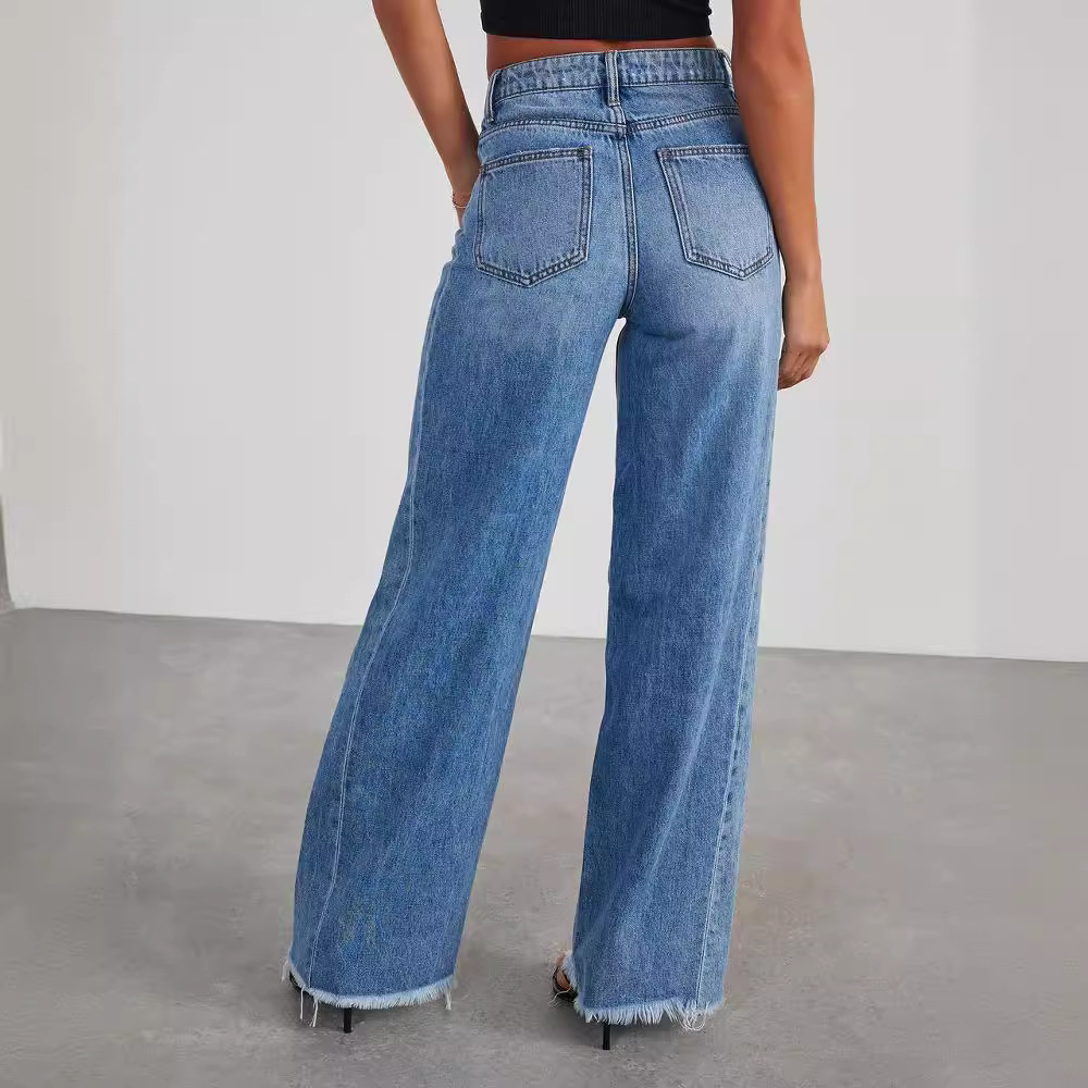 Stilfulde højtaljede casual jeans til kvinder