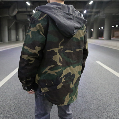 Ethane - trendy camouflage-hættetrøje til mænd