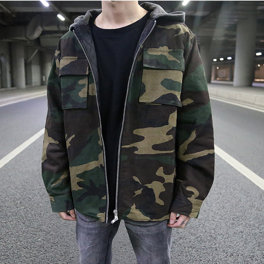 Ethane - trendy camouflage-hættetrøje til mænd