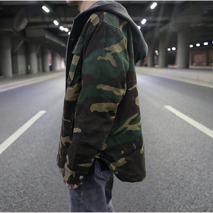 Ethane - trendy camouflage-hættetrøje til mænd