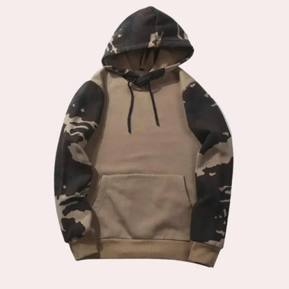 Fritz – stilfuld herresweatshirt med hætte og camouflagemønster