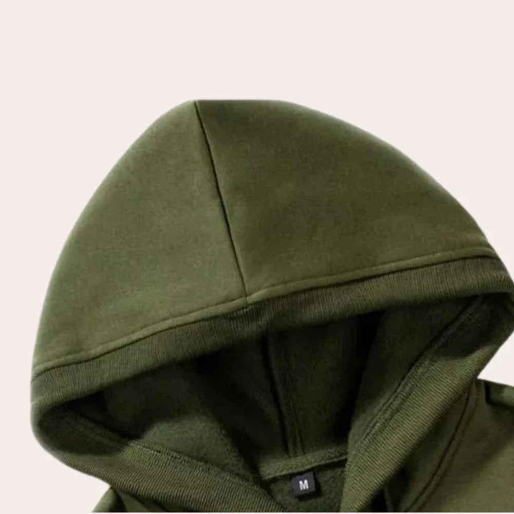 Fritz – stilfuld herresweatshirt med hætte og camouflagemønster