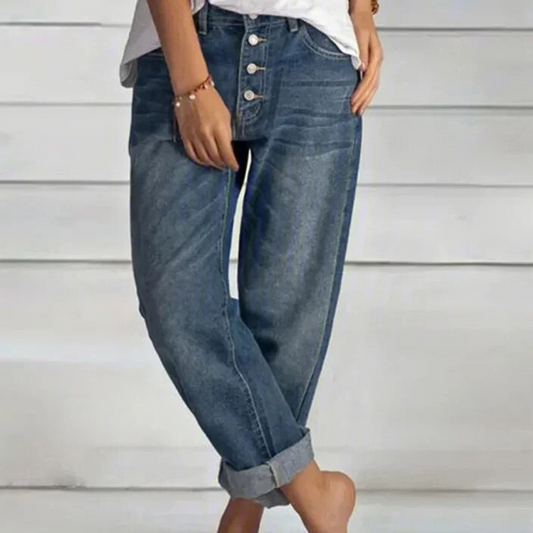 Elegante højtaljede jeans til kvinder - Mihai kollektion