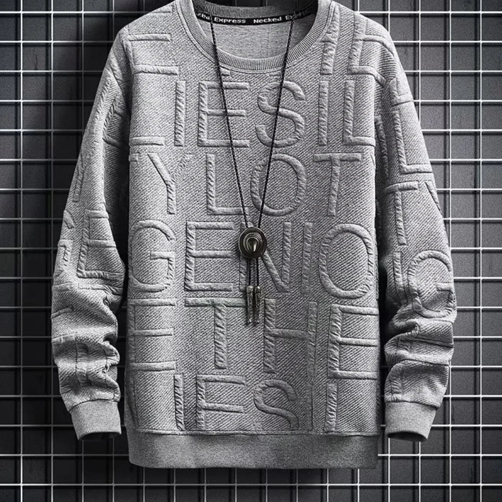 Rolf - herresweater med reliefstruktur