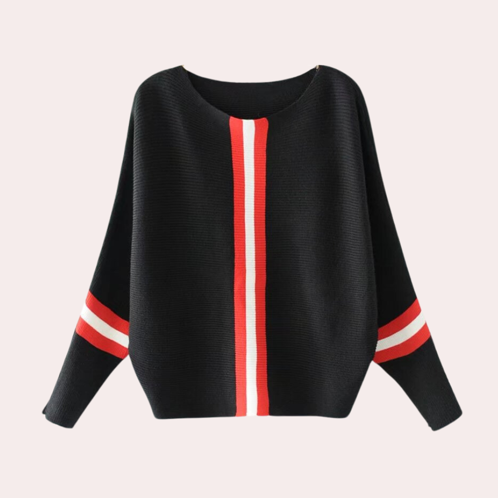 Karine - moderigtig dametrøje med elegante, minimalistiske striber