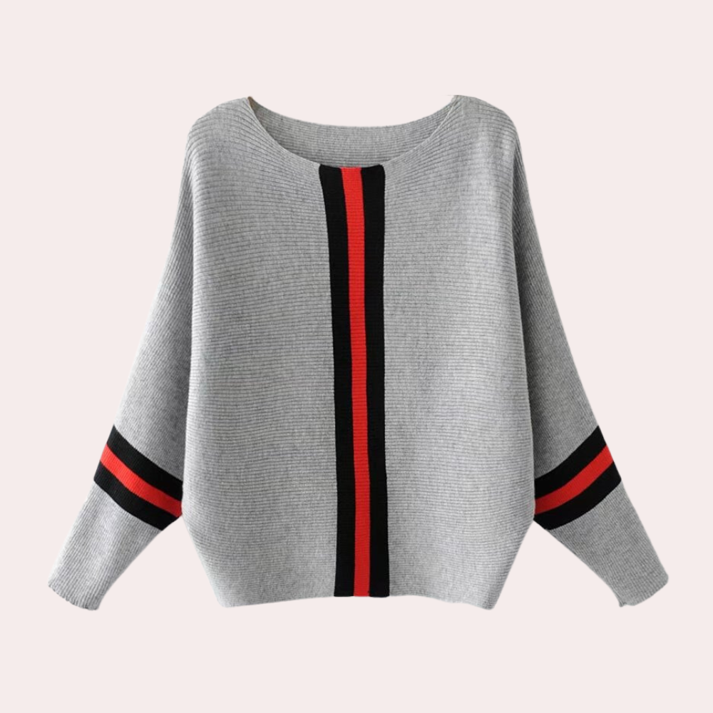 Karine - moderigtig dametrøje med elegante, minimalistiske striber