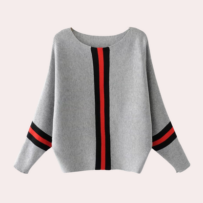 Karine - moderigtig dametrøje med elegante, minimalistiske striber