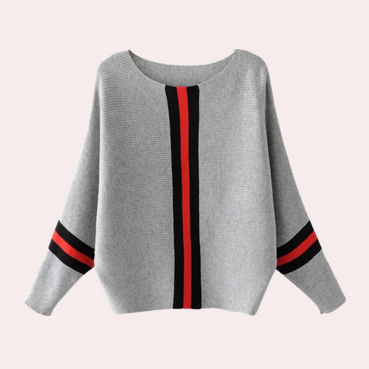 Karine - moderigtig dametrøje med elegante, minimalistiske striber