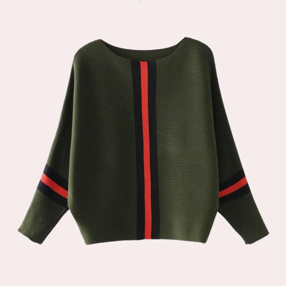 Karine - moderigtig dametrøje med elegante, minimalistiske striber