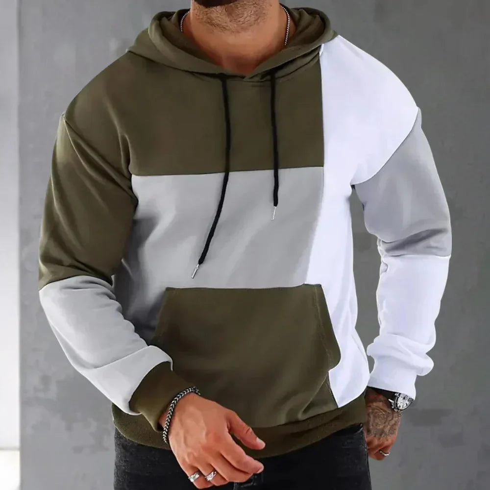 Petar – stilfuld herre sweatshirt med farveblokke og hætte