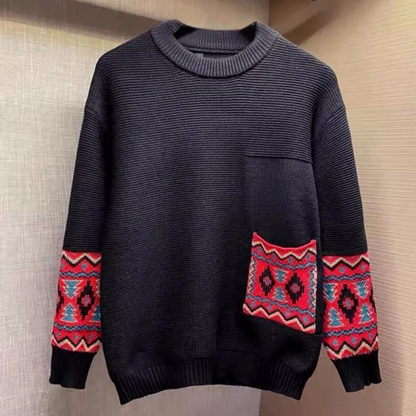 Cosmin - moderne herresweater med tribal design