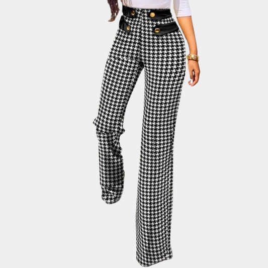 Zahara - stilfulde houndstooth bukser til kvinder med et tidløst design