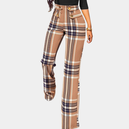 Zahara - stilfulde houndstooth bukser til kvinder med et tidløst design