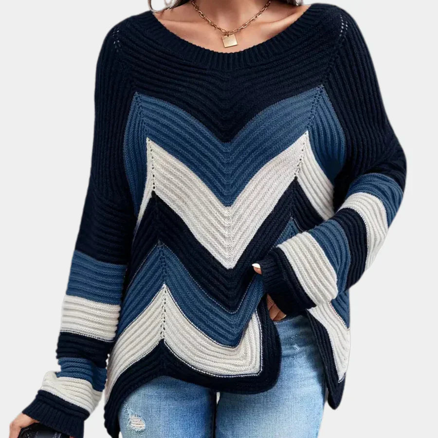 Cybele - moderigtig sweater med asymmetrisk kant til kvinder