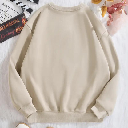 Kinga - halloween sweatshirt til kvinder med et uhyggeligt hundeprint