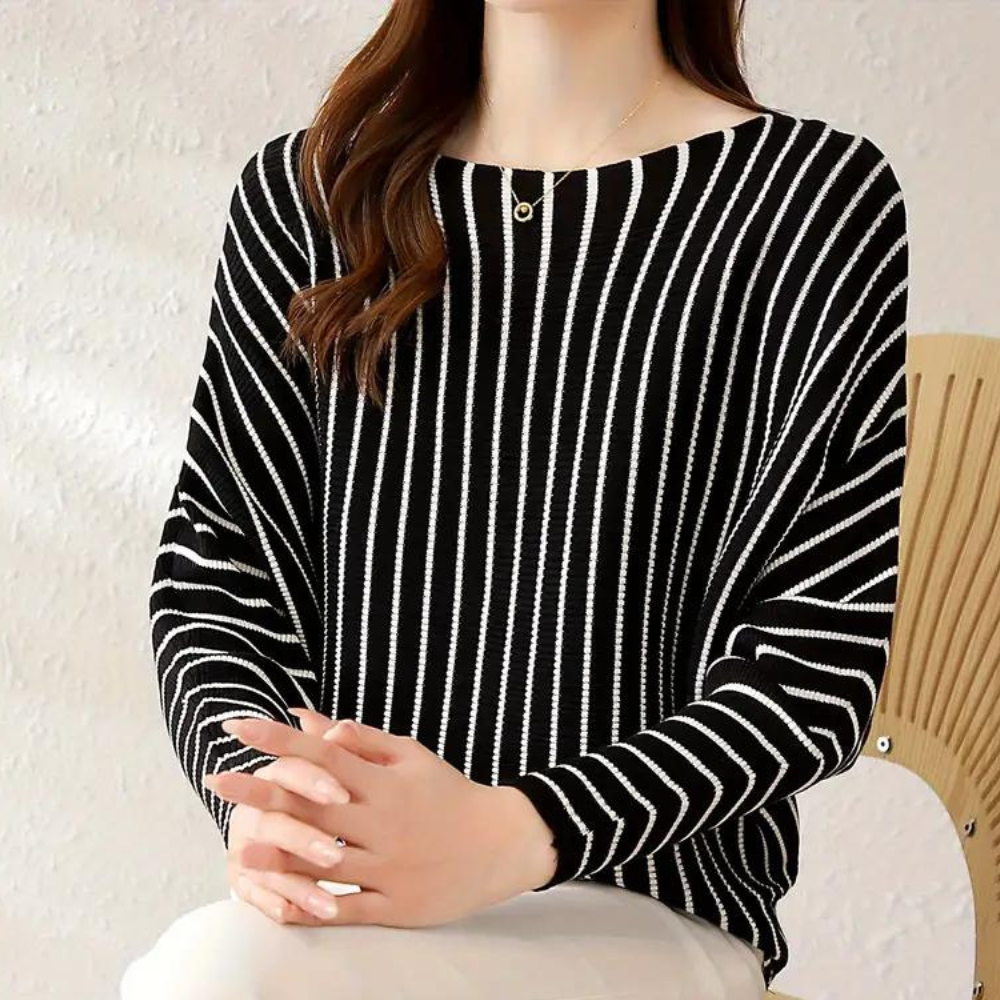 Szonja - trendy stribet dametrøje til den elegante kvinde