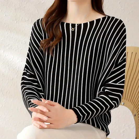 Szonja - trendy stribet dametrøje til den elegante kvinde