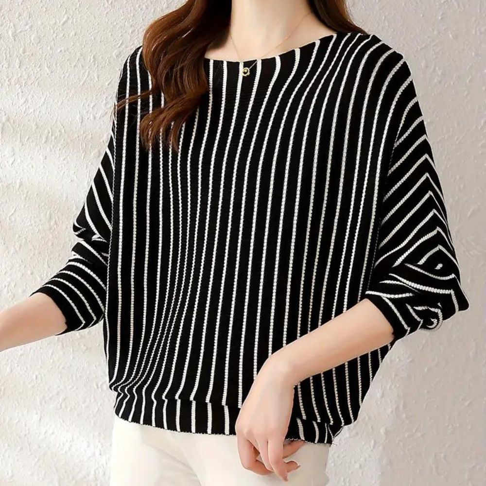 Szonja - trendy stribet dametrøje til den elegante kvinde