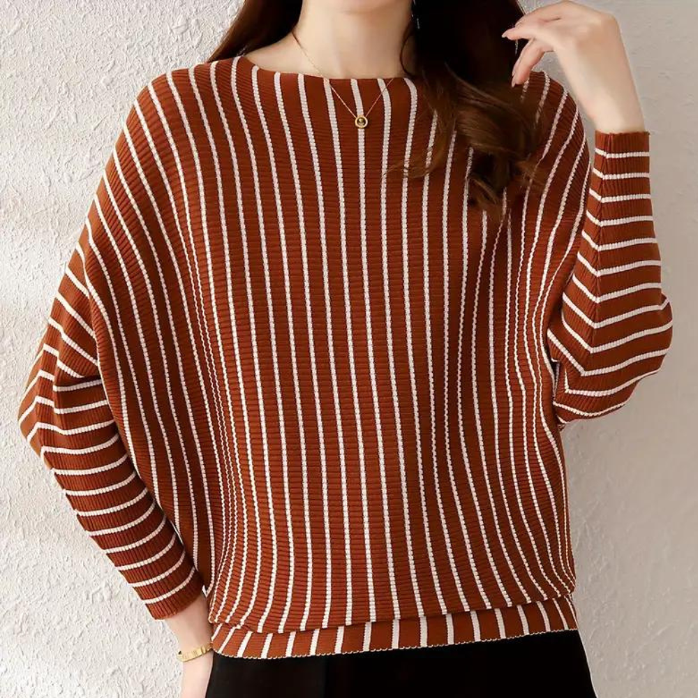 Szonja - trendy stribet dametrøje til den elegante kvinde
