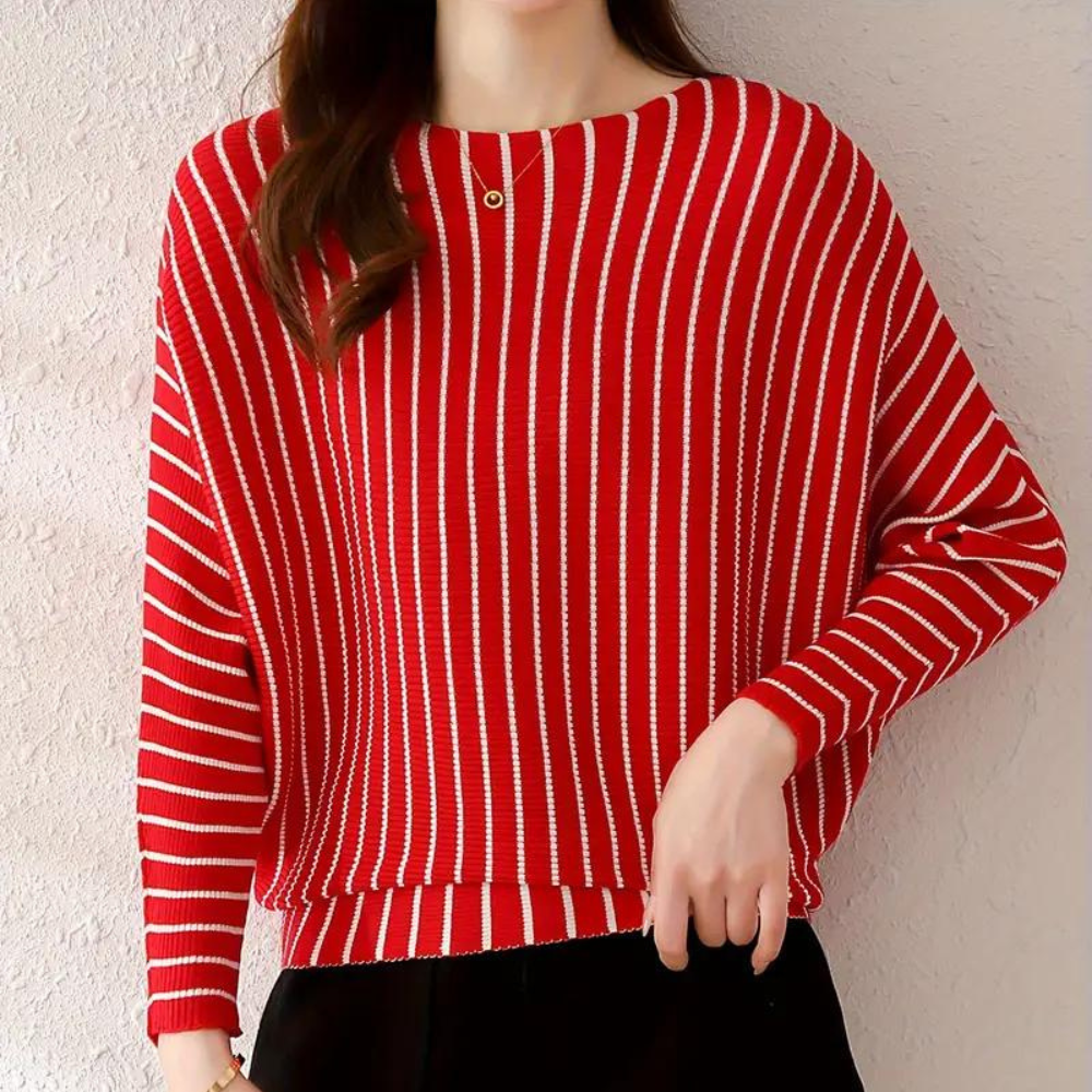 Szonja - trendy stribet dametrøje til den elegante kvinde
