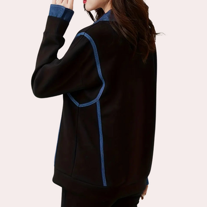 Katerina - stilfuld damesweatshirt med elegant krave
