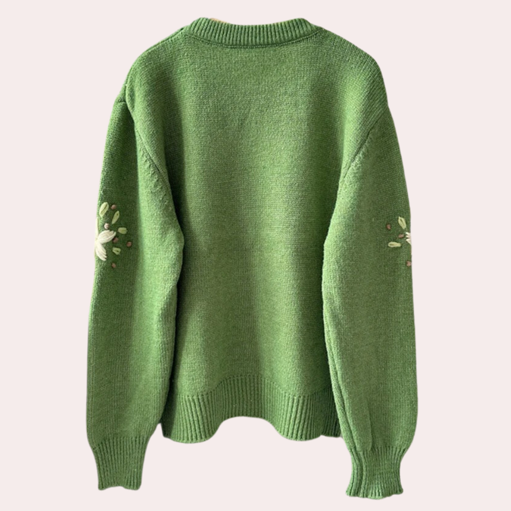 Kalina - elegant dametrøje med delikat broderi
