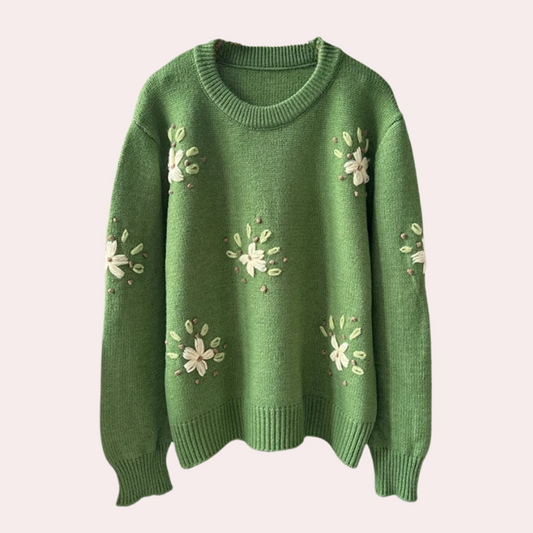 Kalina - elegant dametrøje med delikat broderi