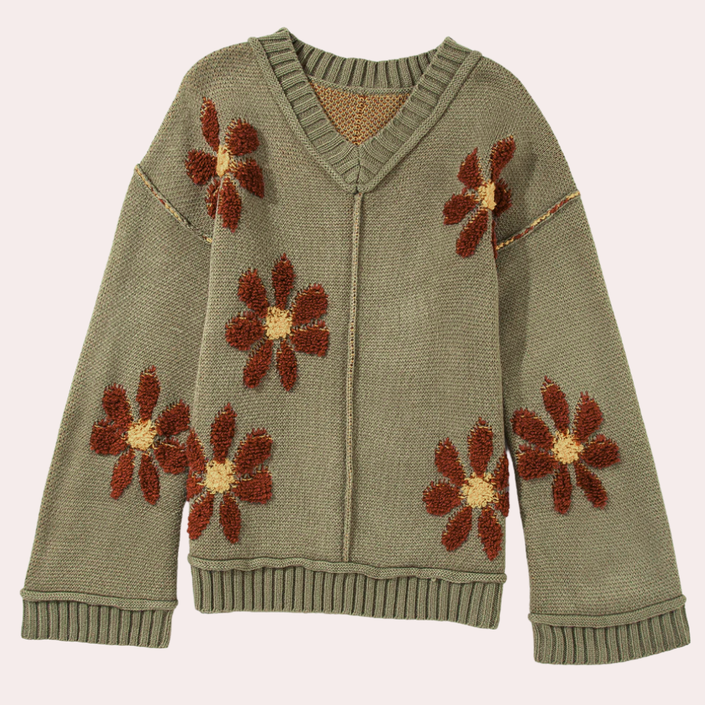 Honoria - elegant blomstertrøje til kvinder