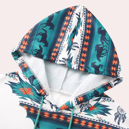 Mea - trendy damesweatshirt med hætte for et kreativt look