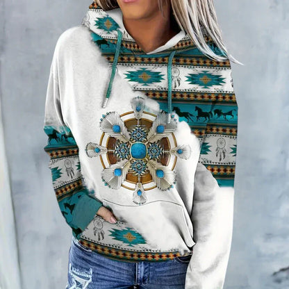 Mea - trendy damesweatshirt med hætte for et kreativt look
