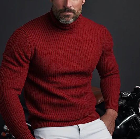 Højkvalitets designer rullekrave sweater til mænd