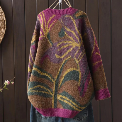 Patricia - elegant sweater med blomstermønster til kvinder